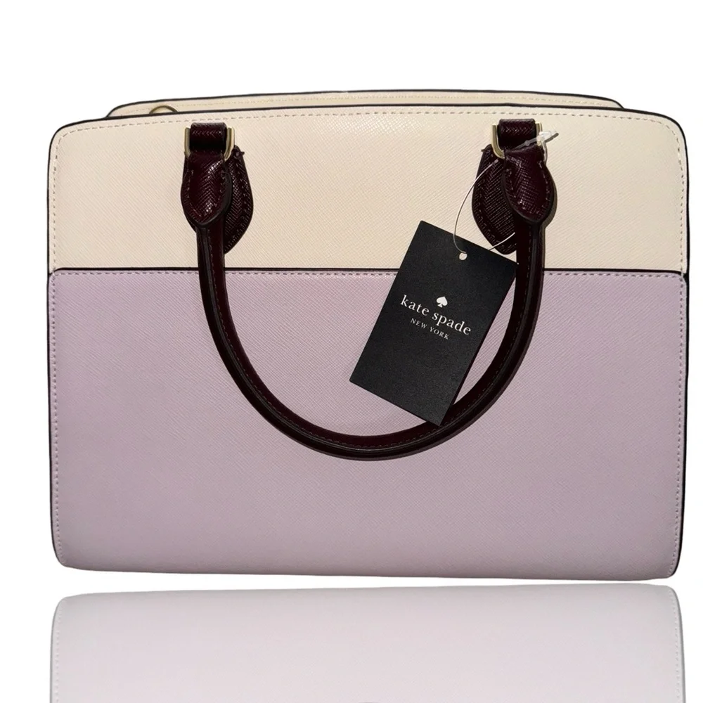 Kate Spade Small Crossbody Purse (Madison) lilac and cream: Brand New
